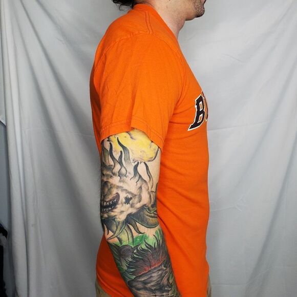 BUCKNELL UNIVERSITY Champion shirt orange short sleeve t-shirt M - Picture 2 of 5